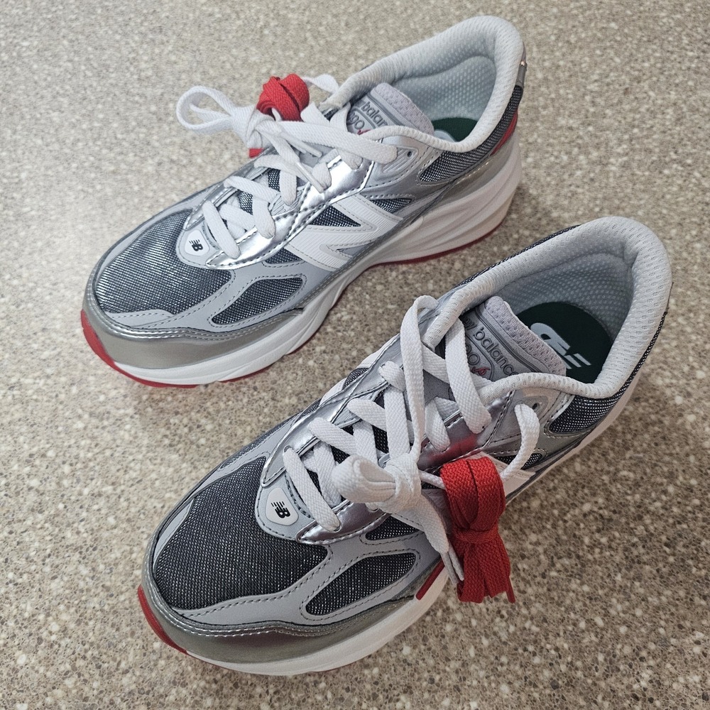 New Balance 990V6 'Tinsel' TD Silver Gray Red White GC990DT6 5.5Y